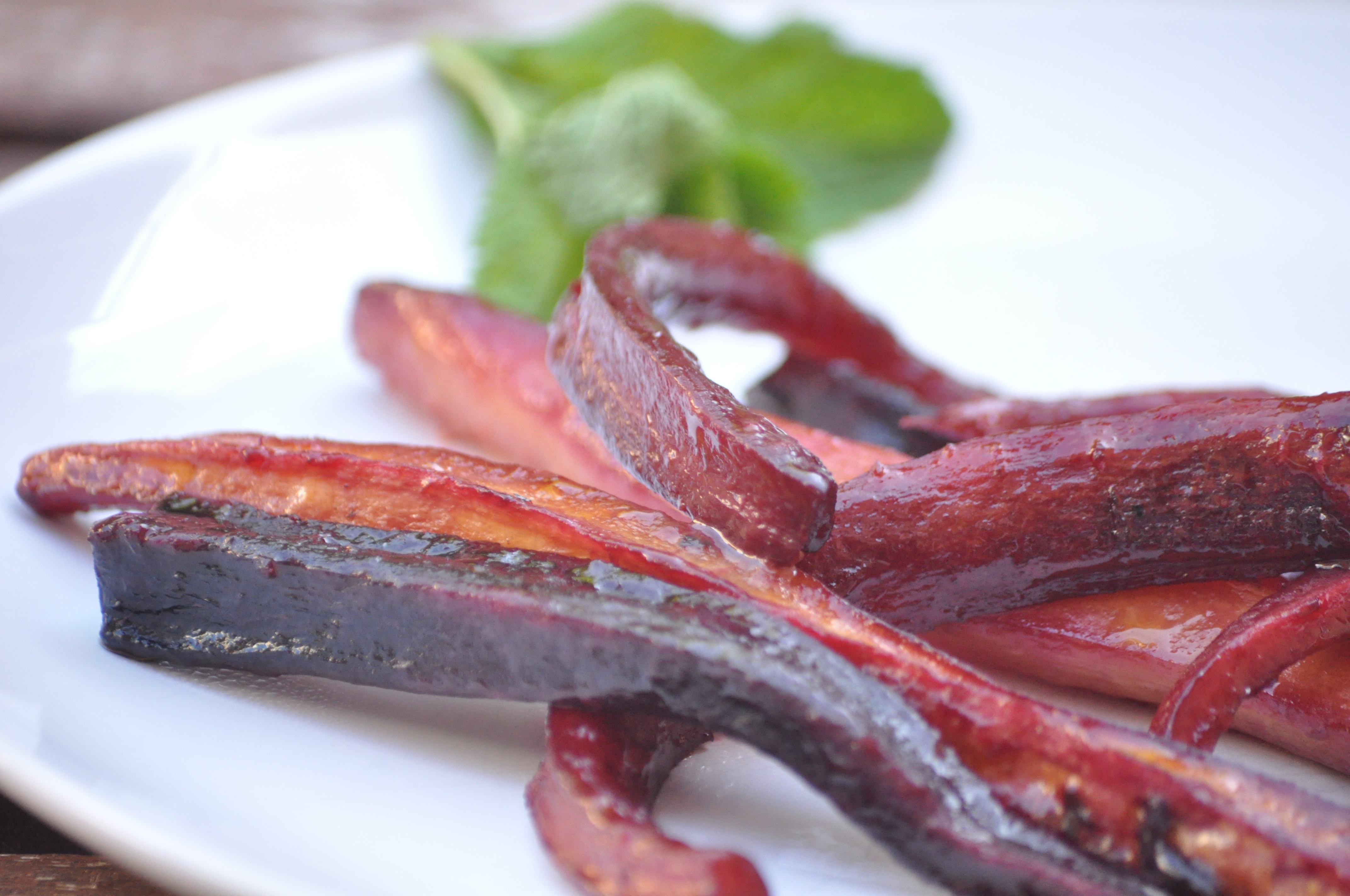 Carmelised old fashioned carrots