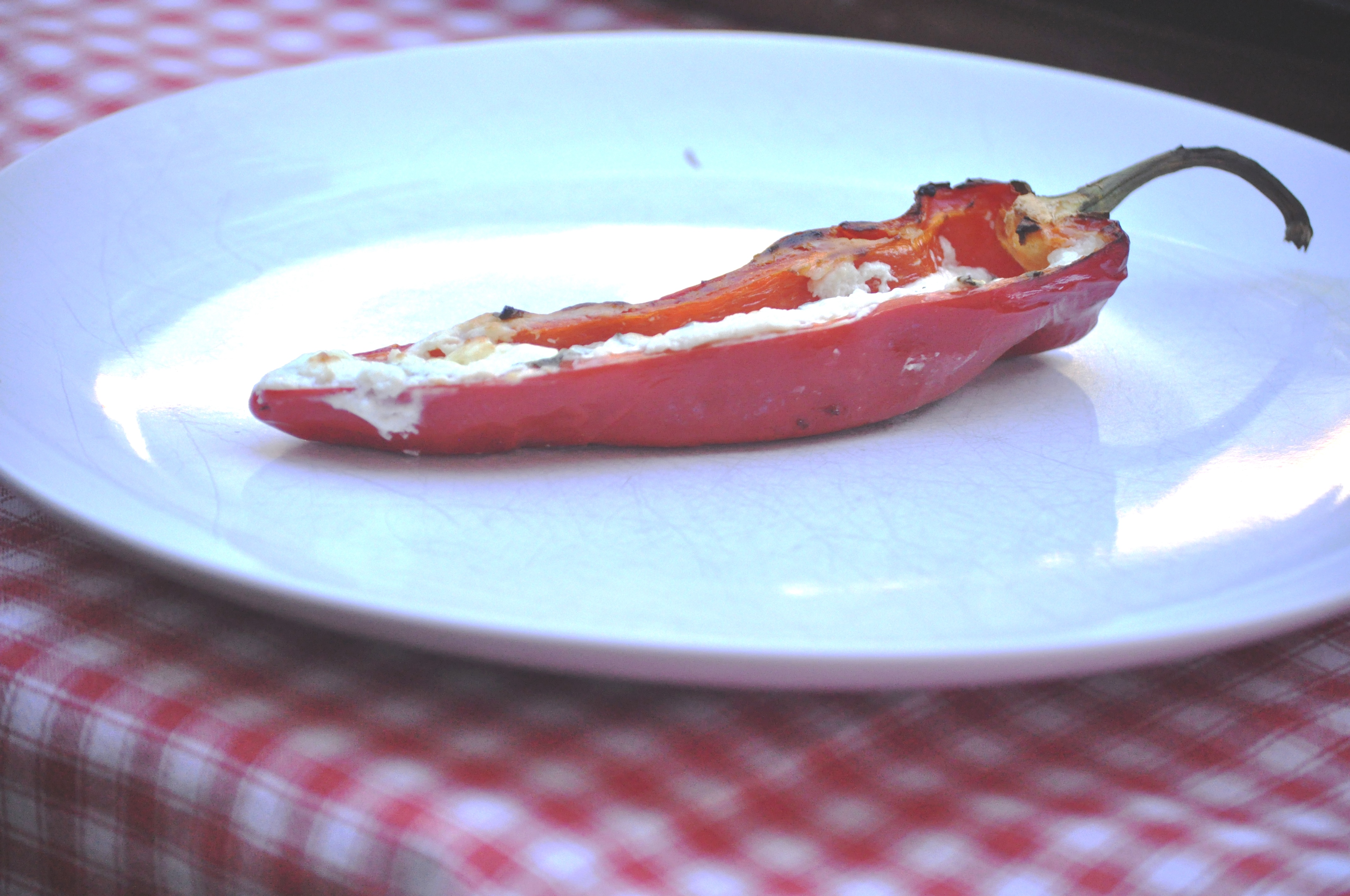 Baked stuffed red peppers