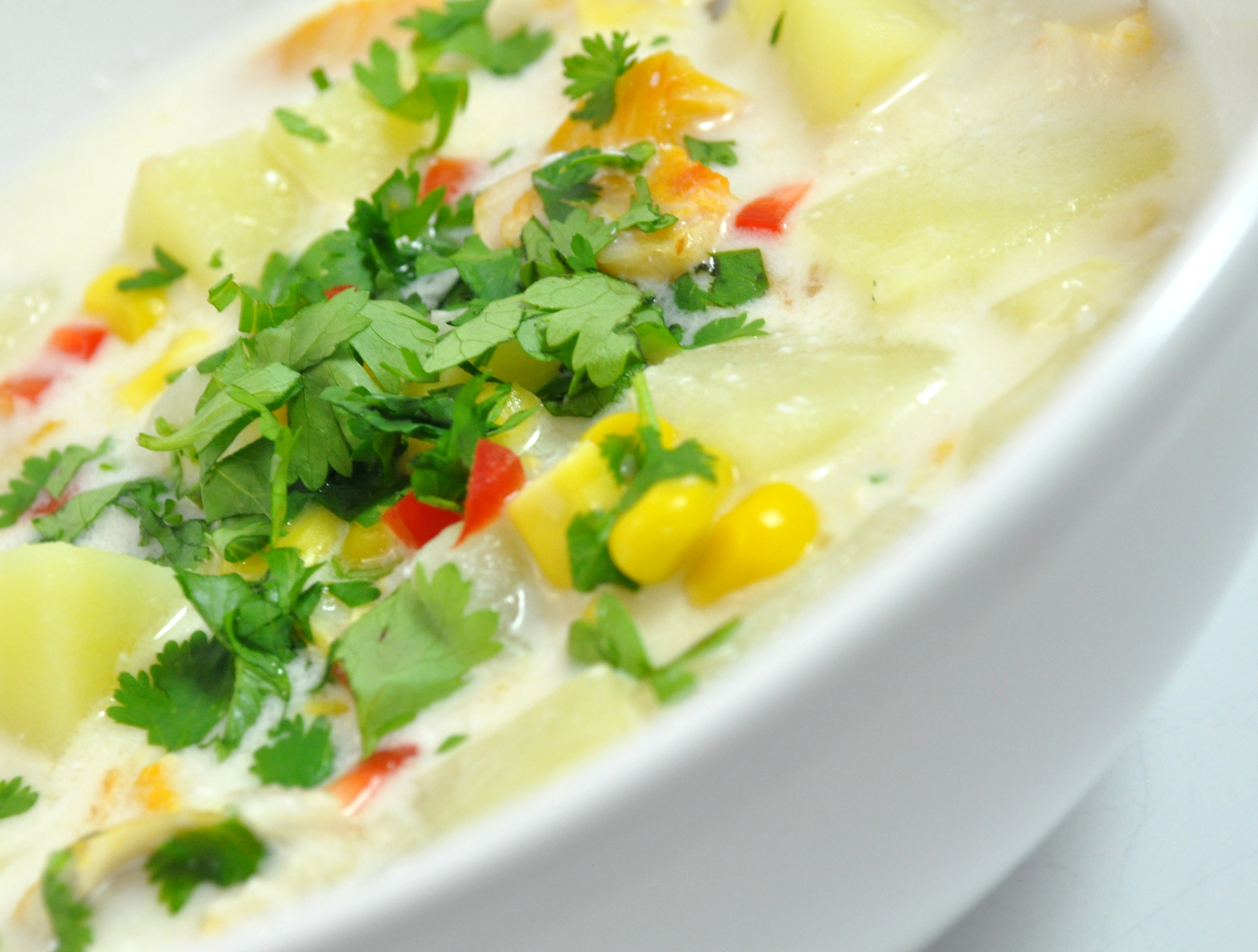Lime and coconut chowder