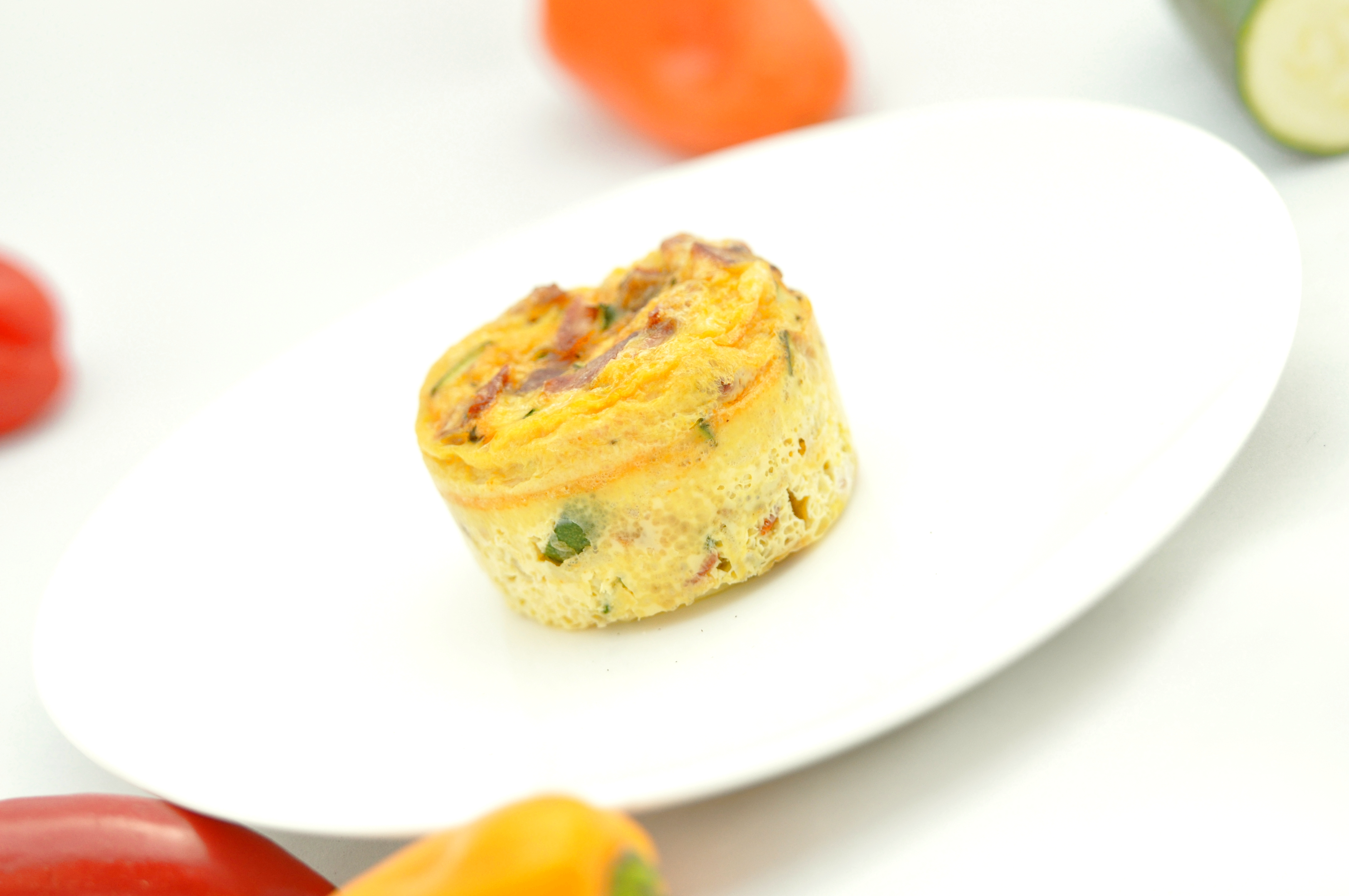 Chorizo and zucchini mini-frittatas