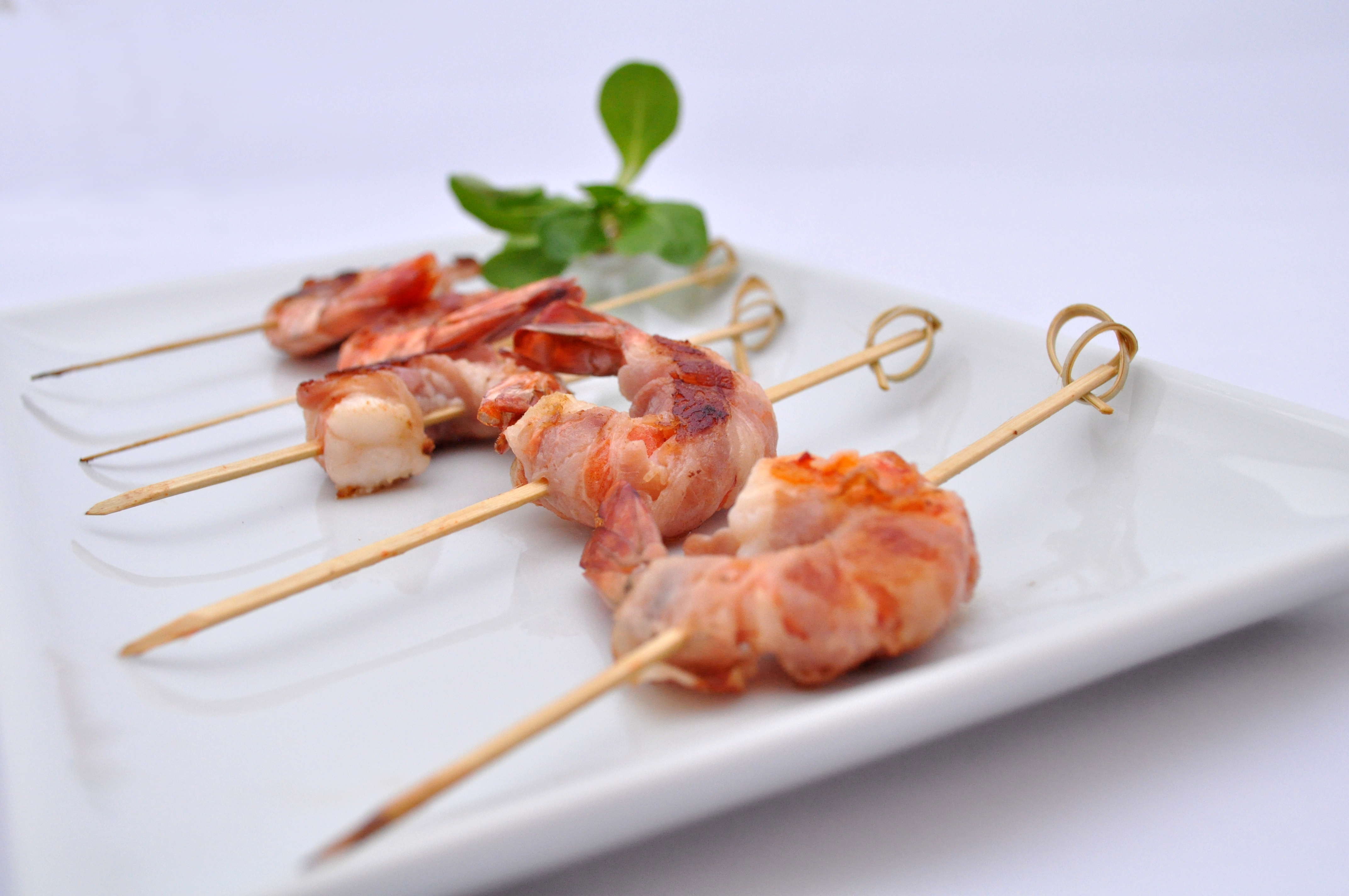 Ginger shrimp on a skewer