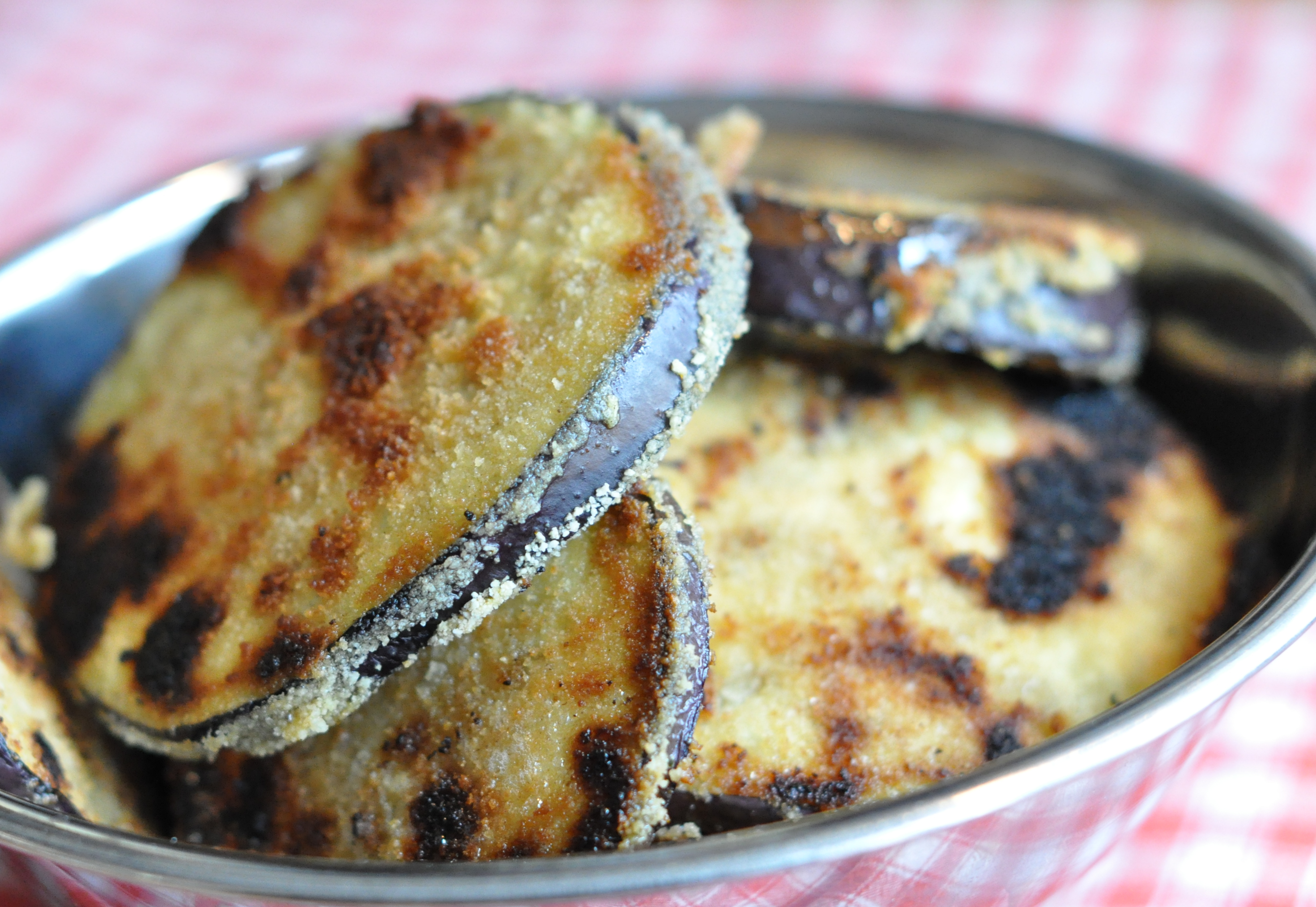 Breaded aubergines