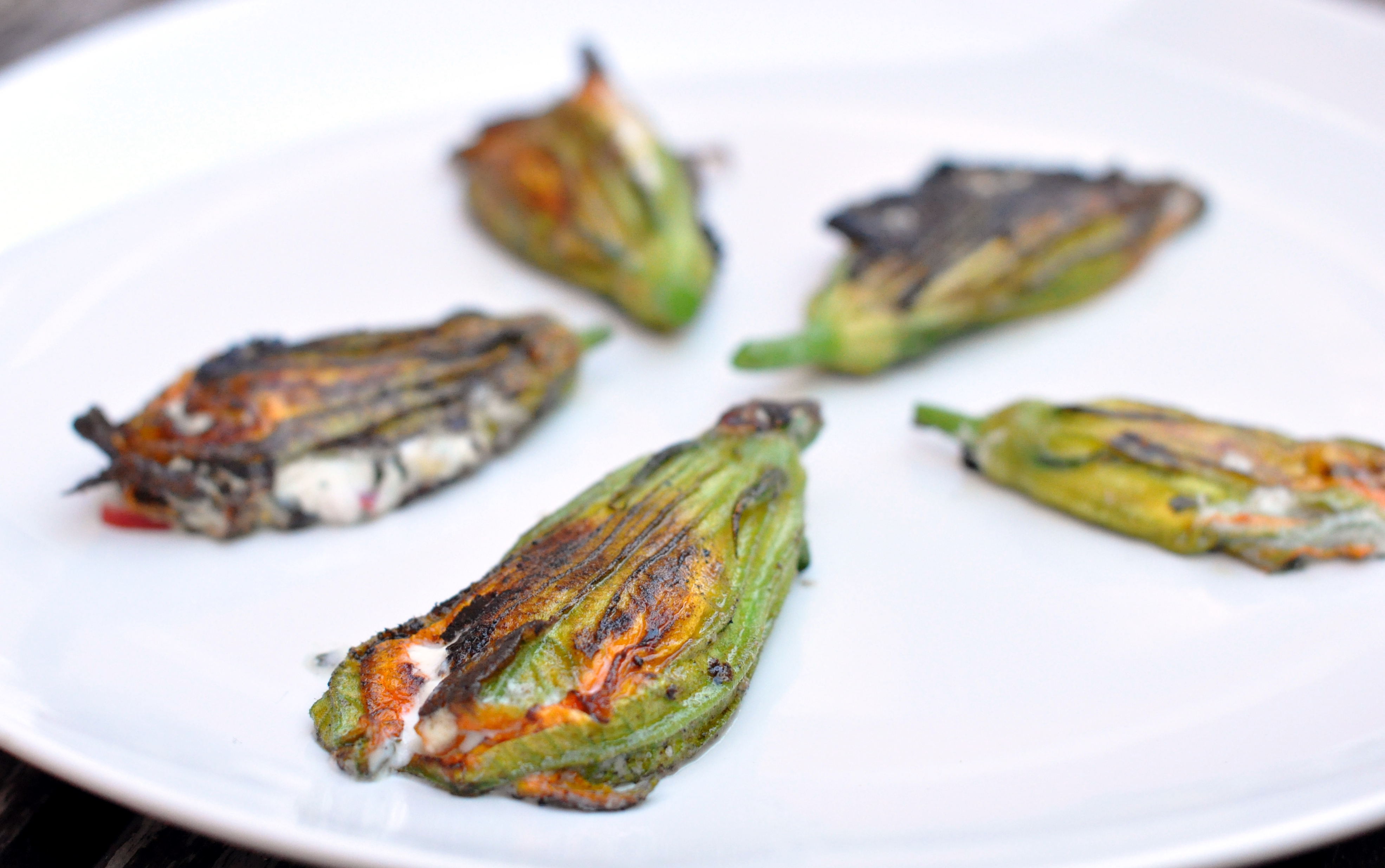 Stuffed zucchini flowers