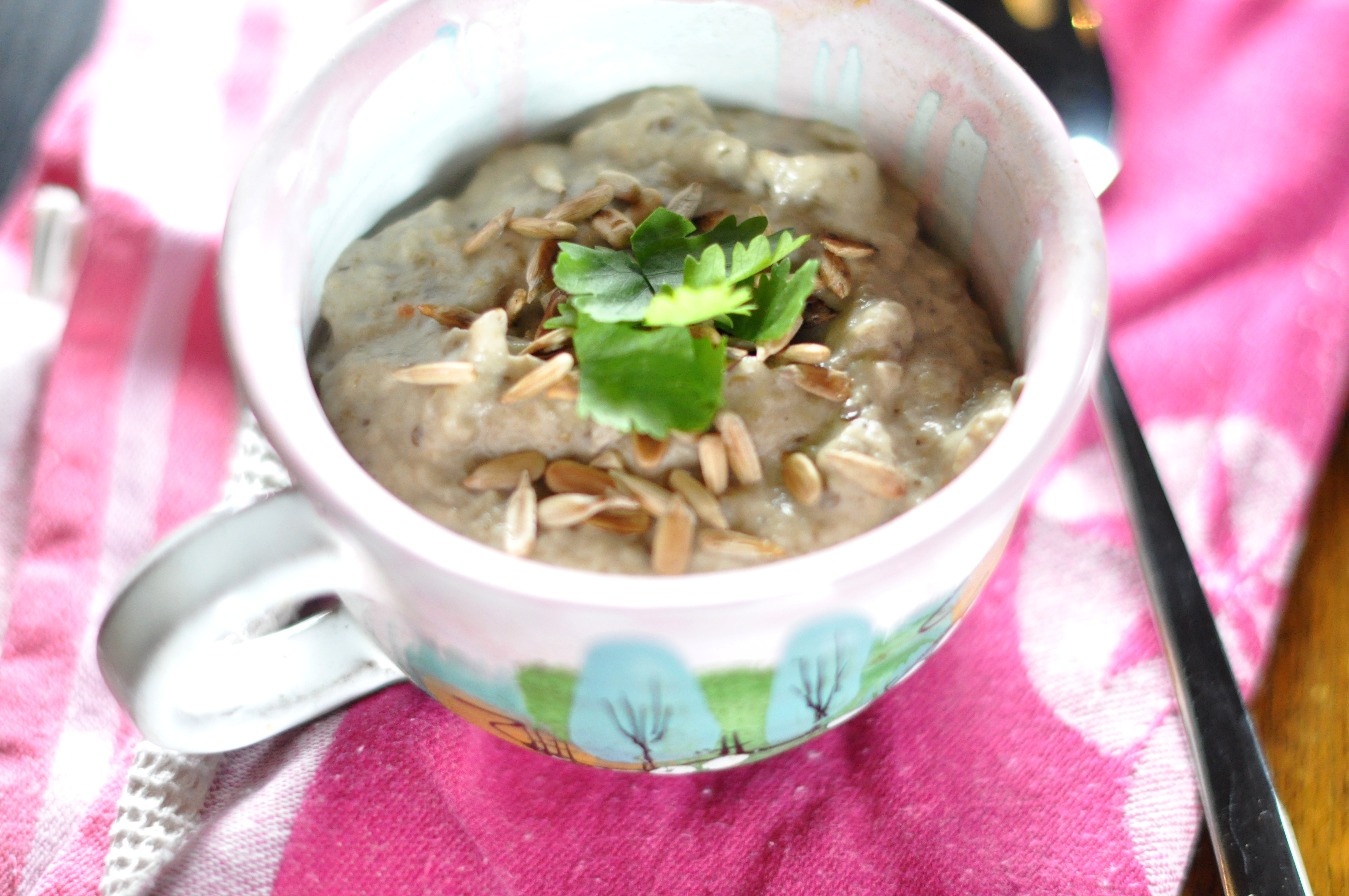 Aubergine and coconut soup