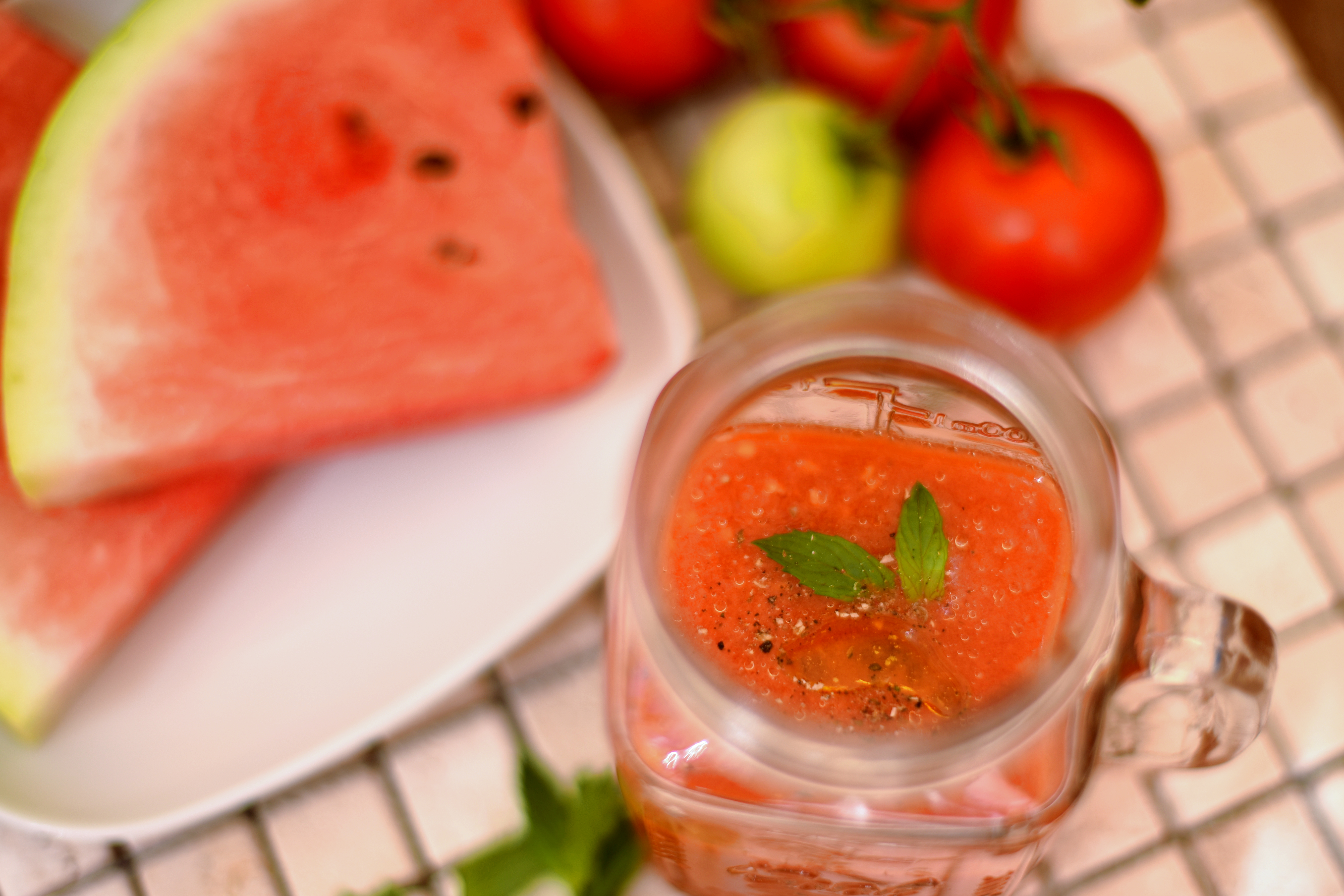 Watermelon gazpacho