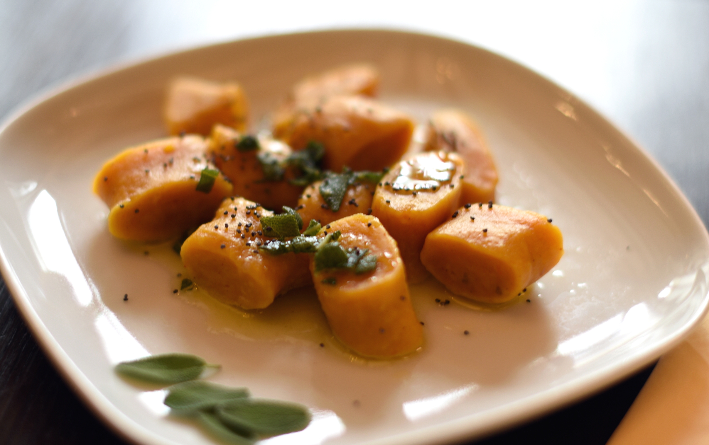 Squash gnocci with sage butter