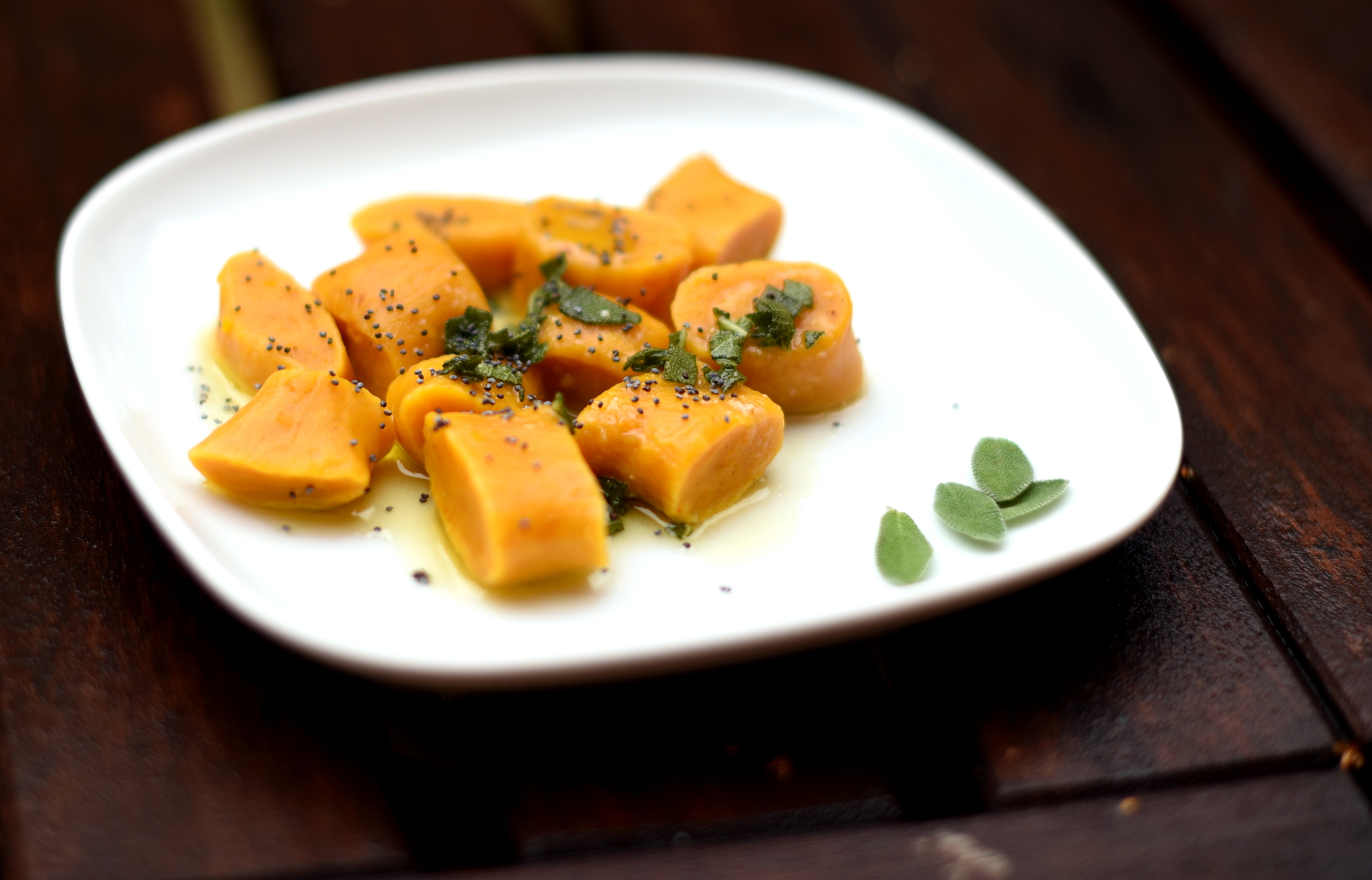 Squash gnocci with sage butter