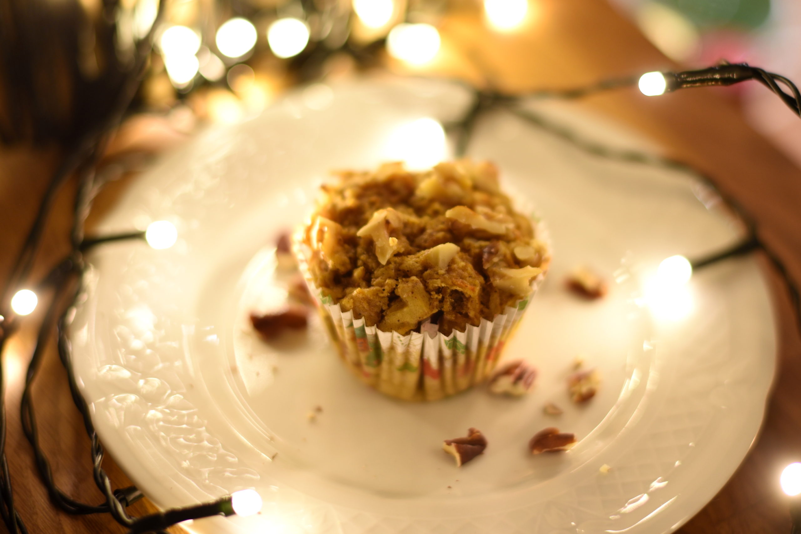 Carrot muffins with nuts (vegan)